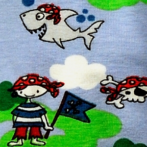 Preview: Mitwachshose Piratenjunge hellblau