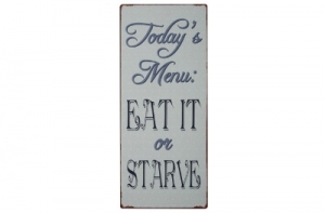 Metallschild "Todays Menu"