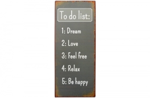 Metallschild "To do list"