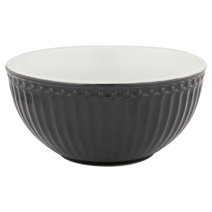 GreenGate Cereal Bowl Alice Dark Grey