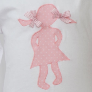Preview: T-Shirt  Mädchen mit Zöpfen