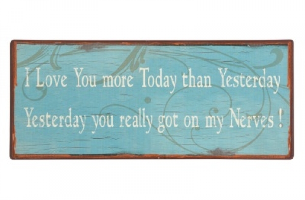 Metallschild "I love You more"