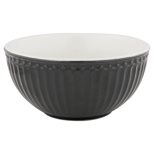 GreenGate Cereal Bowl Alice Dark Grey