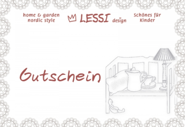 Geschenkgutschein LESSI design