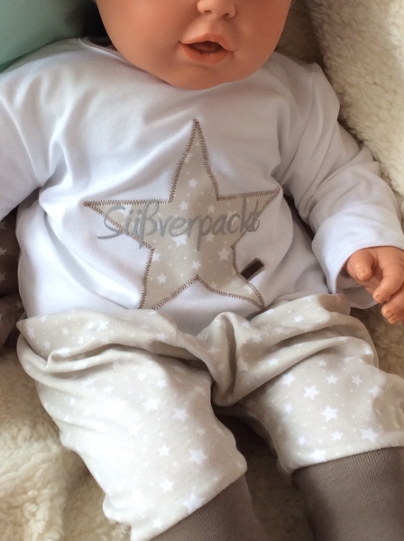 T-Shirt Stern Taupe-Sternchen