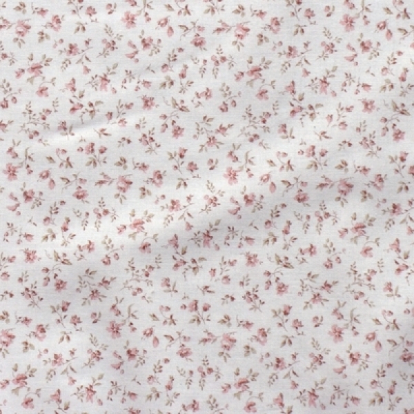 Namenskissen Westfalenstoffe taupe mit Blumenwiese