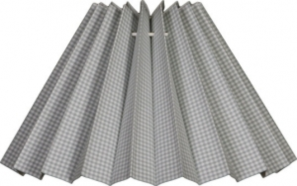 Faltschirm Vichykaro grau E27