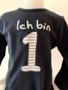 Geburtstags T-Shirt "Ich bin" dunkelblau
