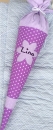 Schultüte lila Blume